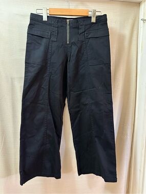 JL Casual Y2K Black Cropped Cargo Utility Capris Women’s Size 1 M 8-10 Retro